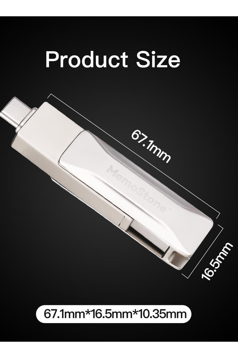 KingSpec KingSpec MemoStone 512GB/1TB External SSD – USB Type-C & Type-A Interface, Up to 550MB/s Read Speed, Portable High-Speed Solid State Drive for Smartphones, Laptops, Tablets, PCs - Image 4
