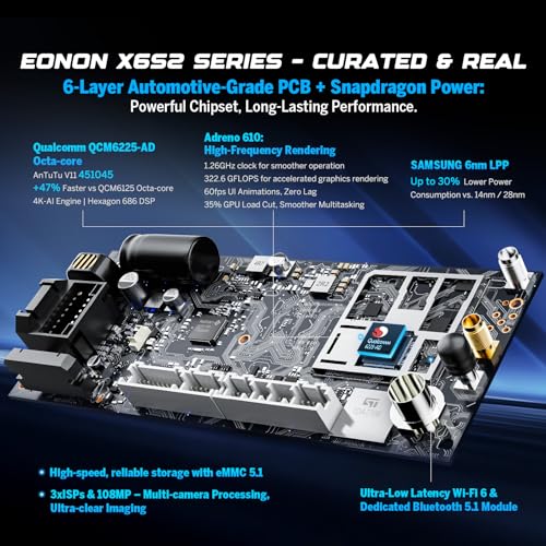 Eonon 9 inch Double-Din Car Stereo Compatible with BMW E46,Android 13 6+64GB 4G LTE CarPlay Android Auto WiFi GPS Bluetooth DSP MirrorLink Support DAB+ OBDII Backup Camera Car Radio Stereo E46X6S2 - Image 3