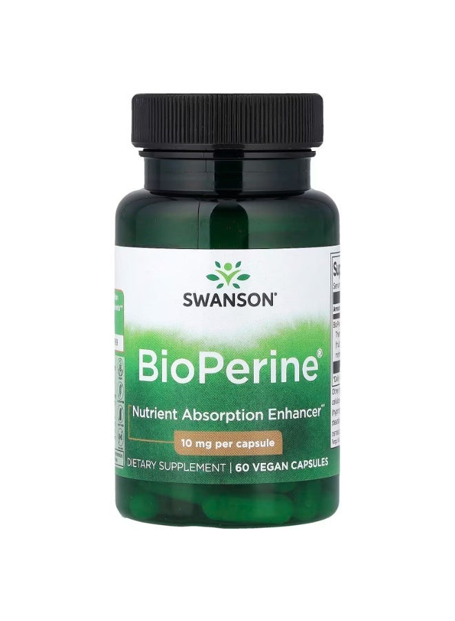 SWANSON BioPerine 10 mg, 60 Vegan Capsules - Image 1