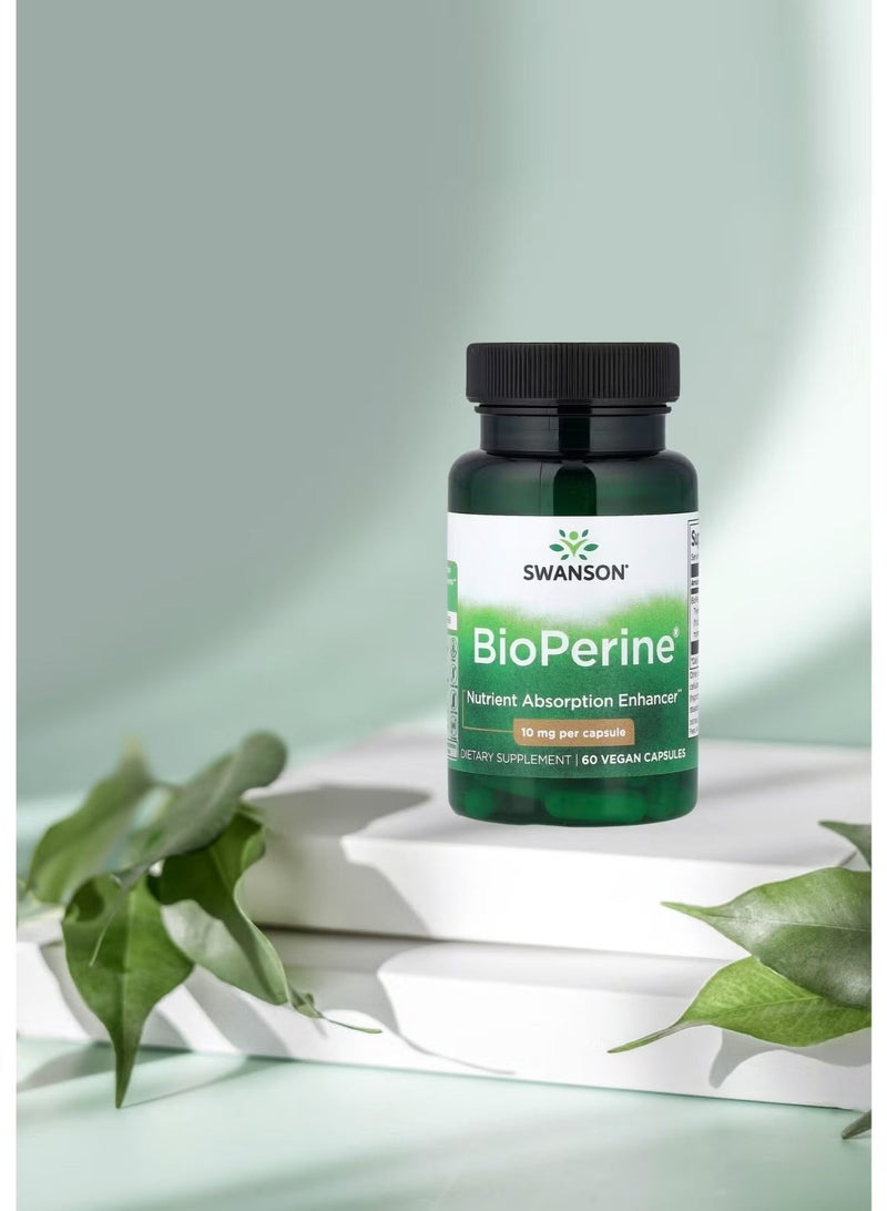 SWANSON BioPerine 10 mg, 60 Vegan Capsules - Image 2