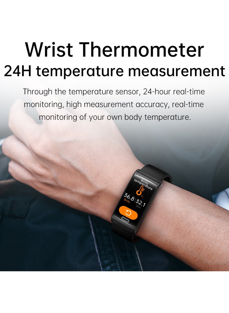 AROAQ E600 Smart Watch , Amoled Display Waterproof Sport Activity Tracker Watch, 1.47" Display Touch Screen Health Tracker Watch With 15 Plus Sports Mode, (Black Silicone) - Image 2