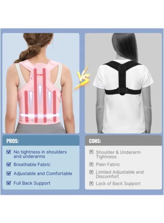 Bukela Back Brace Posture Corrector for Women, Shoulder Straightener Adjustable Full Back Support Upper and Lower Back Pain Relief - Scoliosis Hunchback Hump Thoracic Spine Corrector Large - Image 2