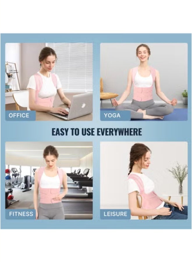 Bukela Back Brace Posture Corrector for Women, Shoulder Straightener Adjustable Full Back Support Upper and Lower Back Pain Relief - Scoliosis Hunchback Hump Thoracic Spine Corrector Large - Image 4