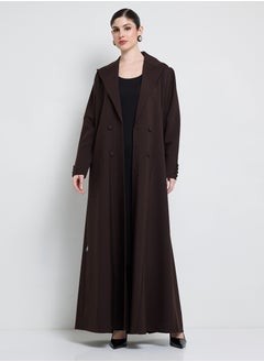 Rosette Abaya Elegant Blazer Abaya with Button Detail  - Image 2
