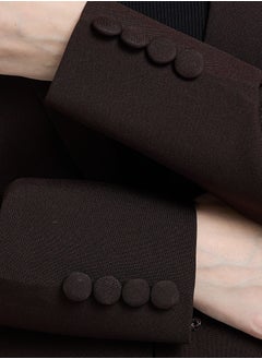 Rosette Abaya Elegant Blazer Abaya with Button Detail  - Image 4