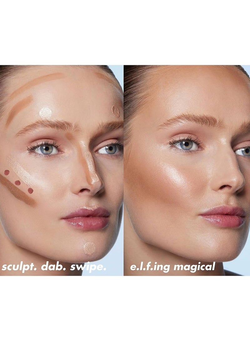 elf E.L.F. Hello Glow Beauty Wand Liquid Contour Pencil for a natural look, buildable formula, vegan and cruelty-free, light/medium, 10 ml - Image 3