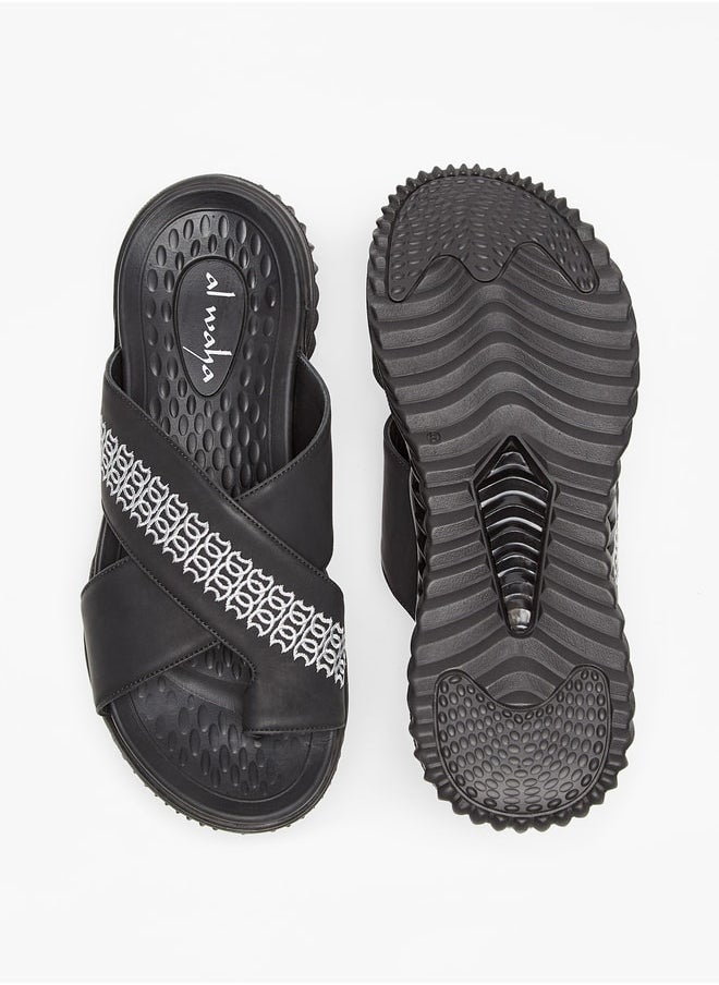 Al Waha Textured Slip-On Arabic Sandals  - Image 5