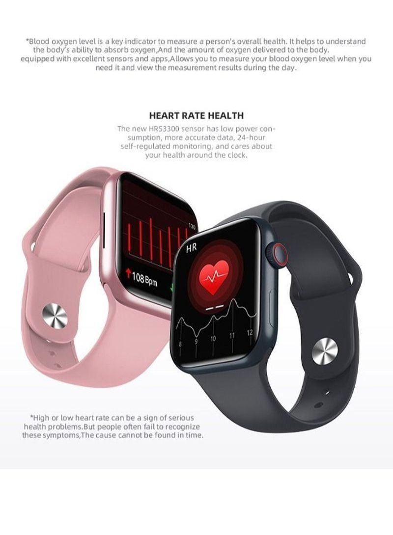NIBEMINENT HW22 PLUS Smart Watch 1.75 Inch Compatible With Android/iPhone Pink - Image 2