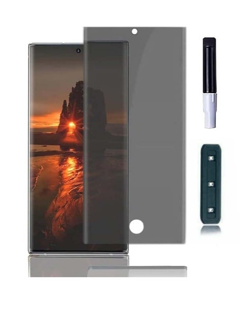 Uv Privacy Screen Protector for OPPO Reno 10 5G/Reno 10 Pro 5G Glass Fingerprint Reader Support 3D Curved Anti Spy Tempered Glass Screen Protector