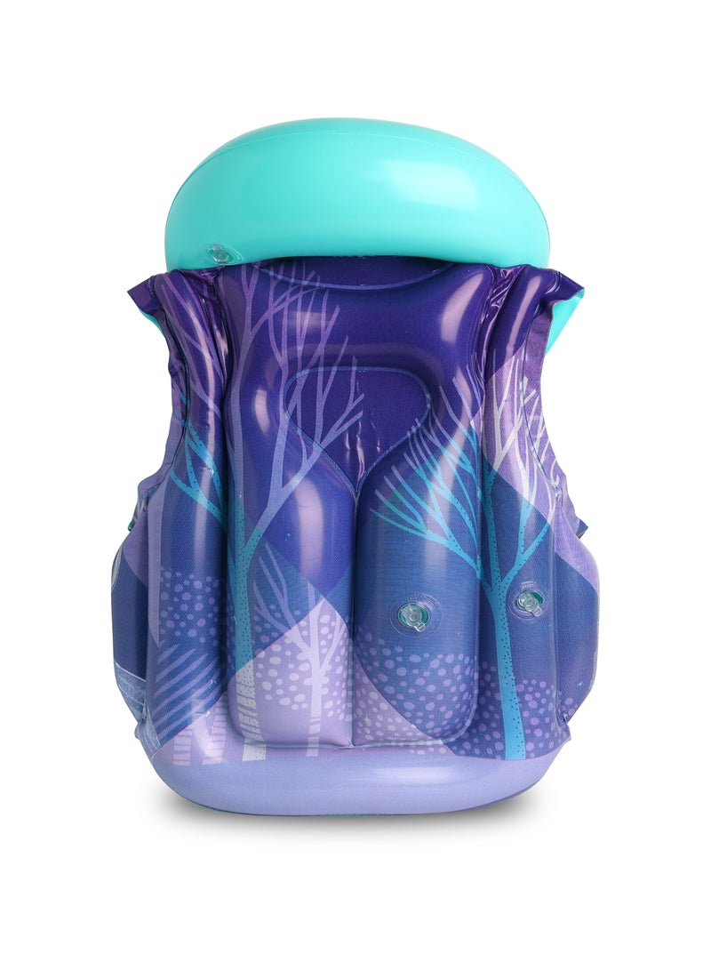 MARVEL سترة سباحة ديزني فروزن، سترة حياة خفيفة الوزن من خفر السواحل للأطفال، دعم للرقبة، قابلة للتعديل بالكامل مع مشبك سريع الفتح، 3 - 8 سنوات (منتج رسمي من ديزني) - Image 2