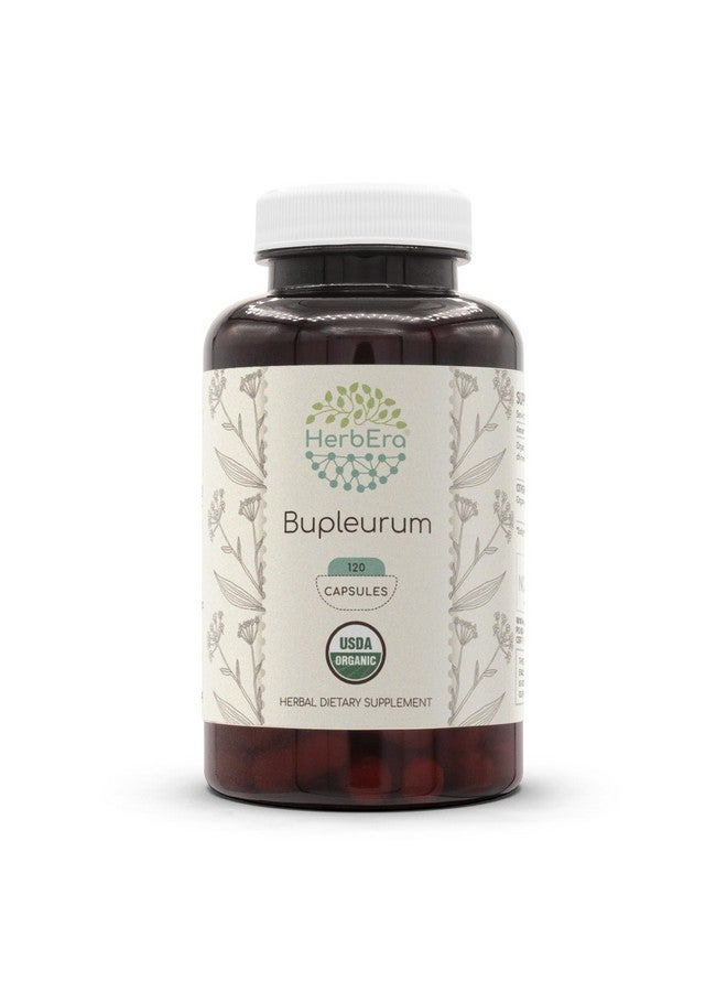 HerbEra ببلوروم عضوي من وزارة الزراعة الأمريكية | مكمل عشبي طبيعي | كبسولات نباتية عضوية معتمدة وجذر ببلوروم (ببلوروم تشينينس) المجفف (120 كبسولة) - Image 1