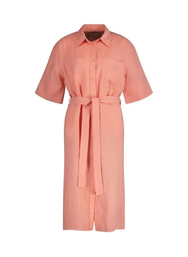 غانت Gant Linen Short Sleeve Shirt Dress