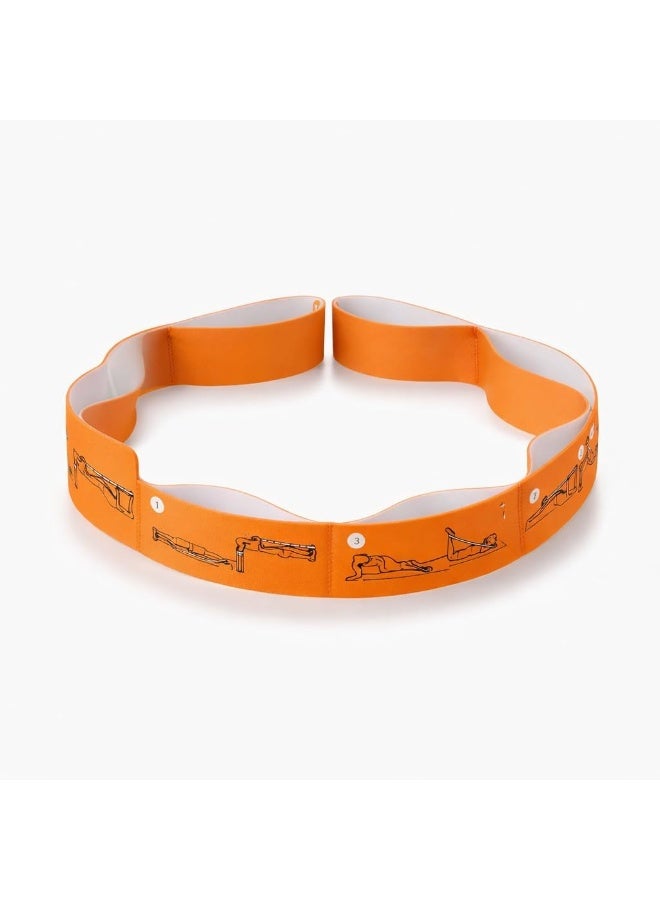 كيوشوب استيك يوجا للتمدد متعدد الحلقات – Yoga Stretch Strap بثماني حلقات لتمارين الإطالة والبيلاتس – حزام تمارين مرونة الجسم واللياقة - Image 1