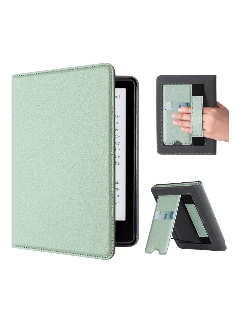 Kindle Paperwhite Durable PU Leather Cover (5th Generation-2021) - Green