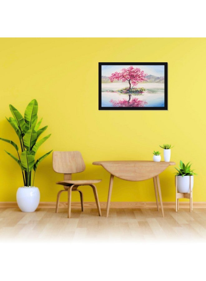 Mad Masters Tree Scenery Painting Aesthetic Hanging Photo Frame Decorative Item Home Decoration and Wall Decor for Living Room and Bedroom (MM 1454, 12x18 Inch, Paper, With Plexi Glass) - Image 5