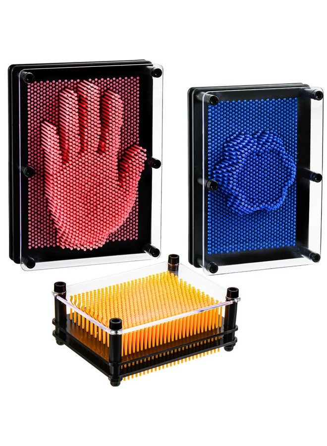 Dicunoy 3 Pack Plastic Pin Art Board, 3D Pin Art Sensory Toy, 3 Size Classic Pin Impression Sculpture Needle Toys For Children Creativity, Gift And Decoration For Adults, Customers, Home, Office - Image 1