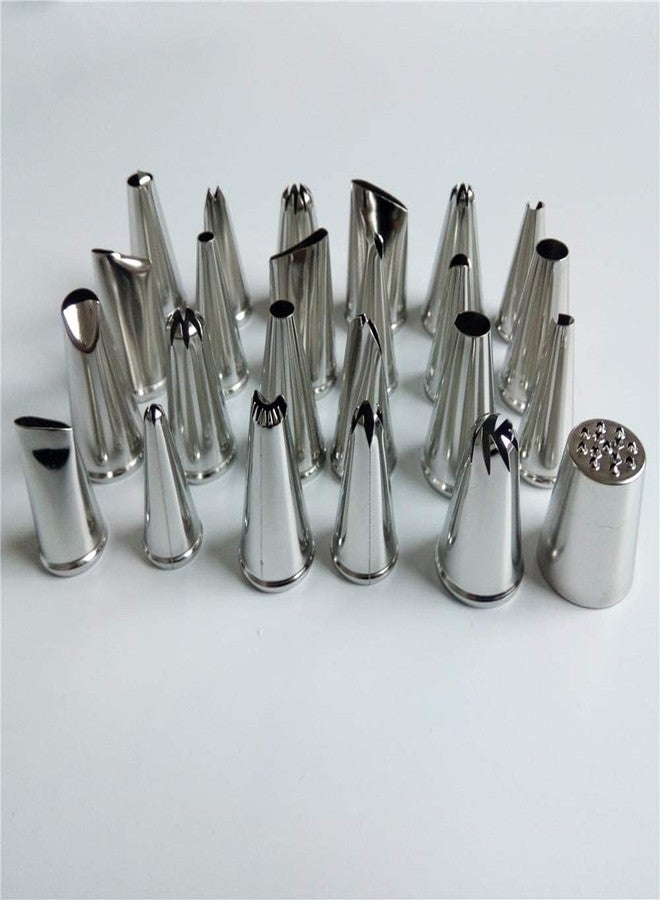 CHOCO DECOR 24 Pcs Various Sizes Stainless Steel Bakery Piping Nozzles Set - Image 2