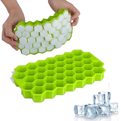 Homeor Silicone Honeycomb Ice Cube Tray for Freezer 37 Cavity Ice Cube Mould Flexible Tray for Freezer, Chocolate Cake Maker, Ice Trays for Chilled Drinks, Assorted, 1 Piece - Image 3