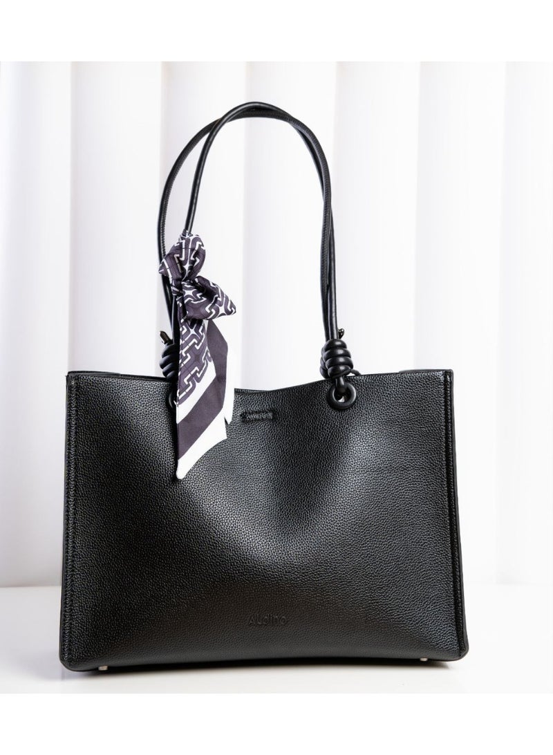 حقيبة حريمى من الجلد الطبيعى من  لون اسود - Image 1