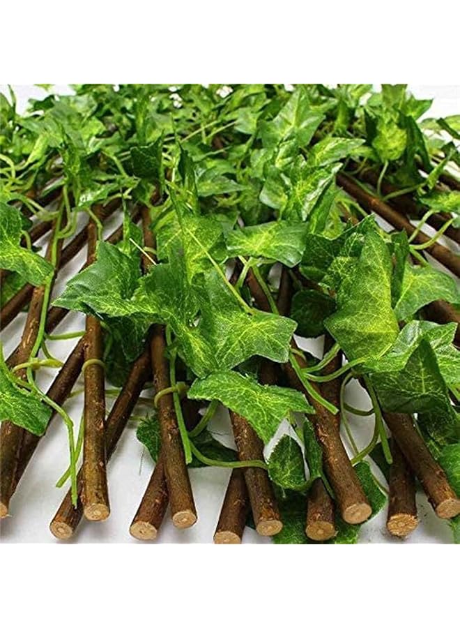 erorex Garden Decoration Bamboo Fence Expandable Artificial Leaves Fences Large - Image 5