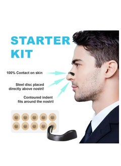 Joyeworld Magnetic Nasal Strips, 60 Magnetic Nasal Strips, Nasal Magnets, Inhalation Breathing Nasal Magnets, Anti-snoring Magnetic Nasal Clips for Home, Travel, Hotel, Business, Men and Women, Black  - Image 2