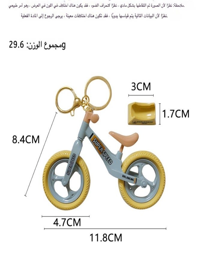 Creative and Fun Movable Sliding Bicycle Couple Jewelry Keychain Pendant | Small Gift Ornaments - Image 2