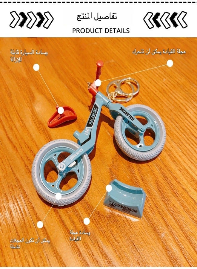 Creative and Fun Movable Sliding Bicycle Couple Jewelry Keychain Pendant | Small Gift Ornaments - Image 3