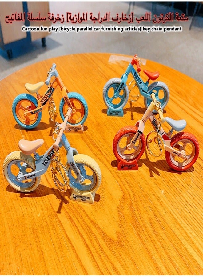 Creative and Fun Movable Sliding Bicycle Couple Jewelry Keychain Pendant | Small Gift Ornaments - Image 4