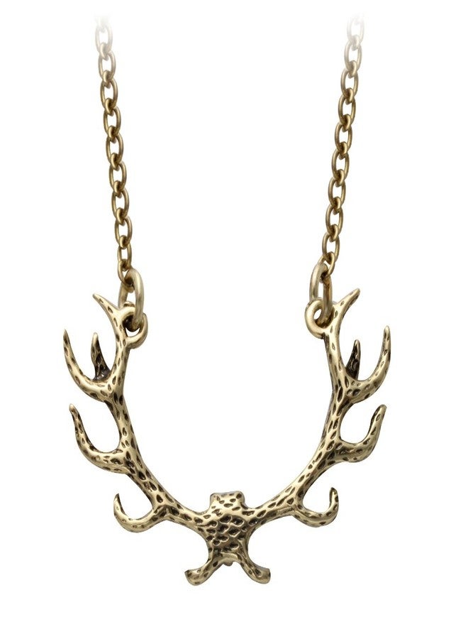 SENFAI Santa Elk Antlers Antique Bronze Antlers Necklace (Bronze) - Image 2