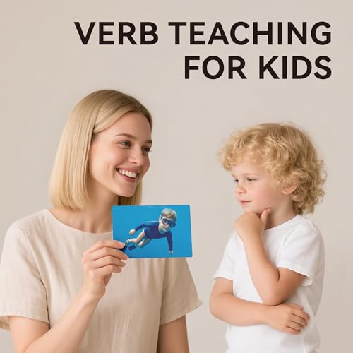 Dotimo kids Dotimo 52 Action Verbs Flash Cards for Kids Vocabulary Builder ESL Teaching Materials with Picture Cards 4x58 Non Verbal Communication Tools for Speech Therapy Autism Preschool Learning - Image 5