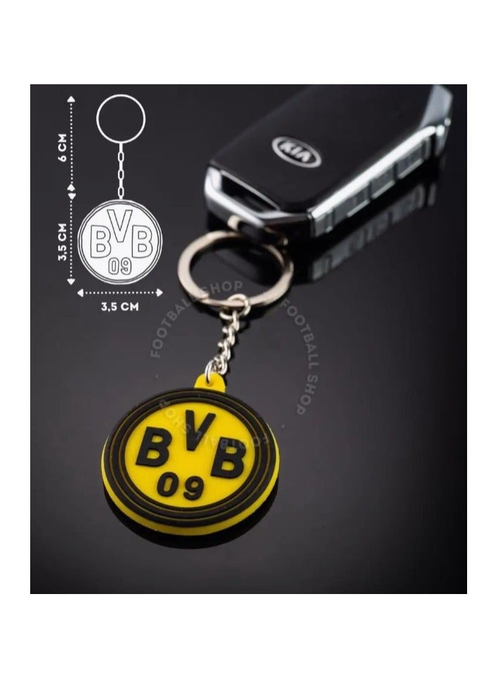 MARIO DRAFTS Borussia Dortmund BVB 09 Football Club Logo Keychain, Yellow and Black - Image 2