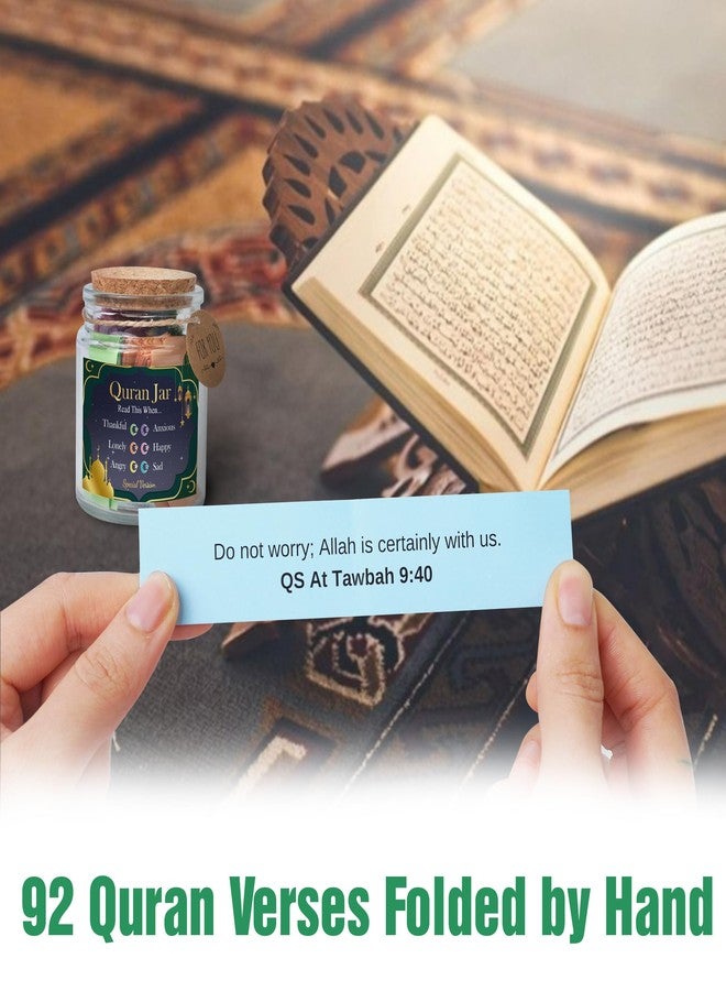 KATINAT 92 Quran Verse Jar - Islamic Decor & Gift Set, Small Quran Verses for Eid, Muslim Gifts for Men & Women, Islam Home Decoration, Spiritual Ramadan Gift - Image 4