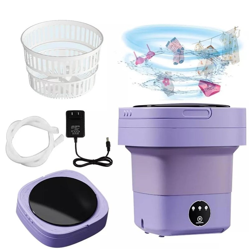 WEADFAX WELVIZHI SeMi AuToMaTiC FoLdInG 11L SmAlL MiNi WaShInG MaChInE WiTh DrYeR DeEp CLeAnInG FoR UnDeRwEaR WaShINg MaChInE ClOtHeS WaShEr Q2  - Image 1