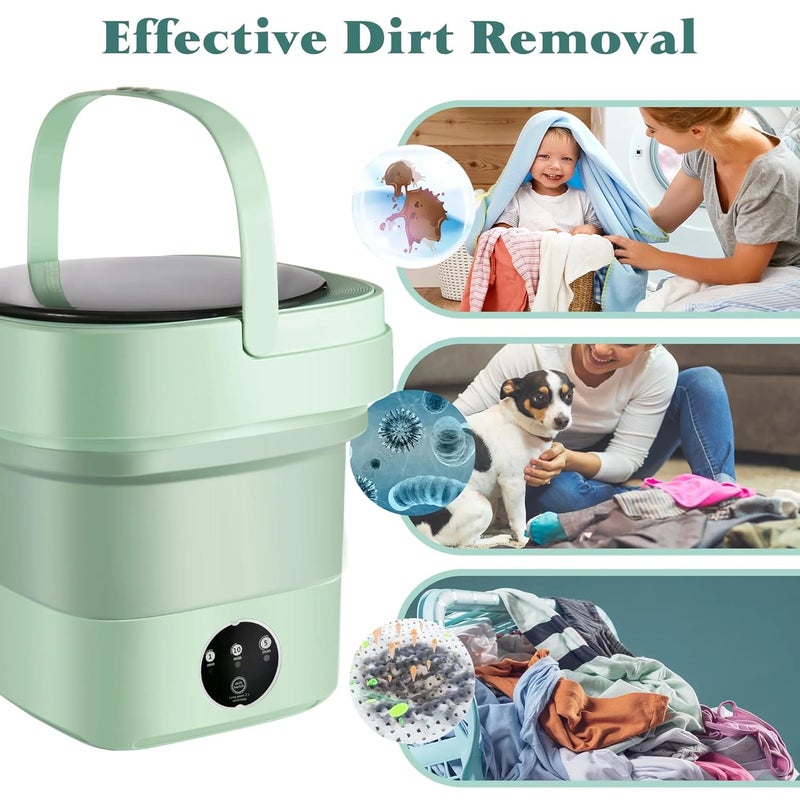 WEADFAX WELVIZHI SeMi AuToMaTiC FoLdInG 11L SmAlL MiNi WaShInG MaChInE WiTh DrYeR DeEp CLeAnInG FoR UnDeRwEaR WaShINg MaChInE ClOtHeS WaShEr Q2  - Image 4