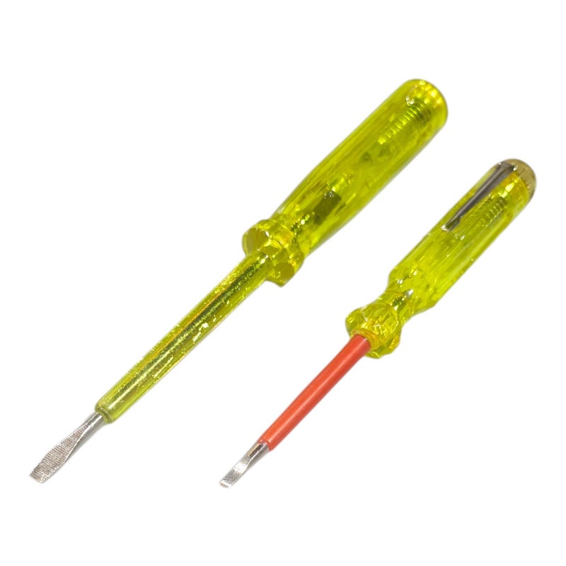 Electric Tester Screwdriver Small and Large Yellow - Image 1
