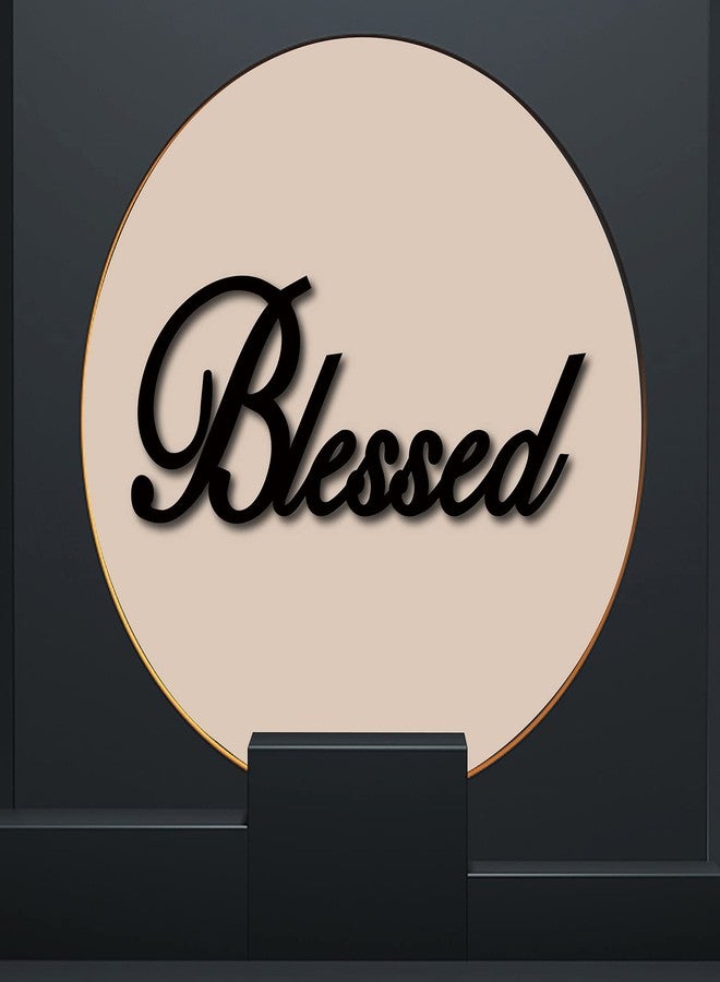 لوحة خشبية مباركة من CREATCABIN، ديكور حائط فني مقطوع بالليزر، غير مكتمل، إكسسوارات ديكور ريفية، لوحات مباركة للمنزل، باب، غرفة معيشة، شرفة منزل ريفي، ديكور غرفة نوم، 11.8 × 4.7 بوصة - Image 4