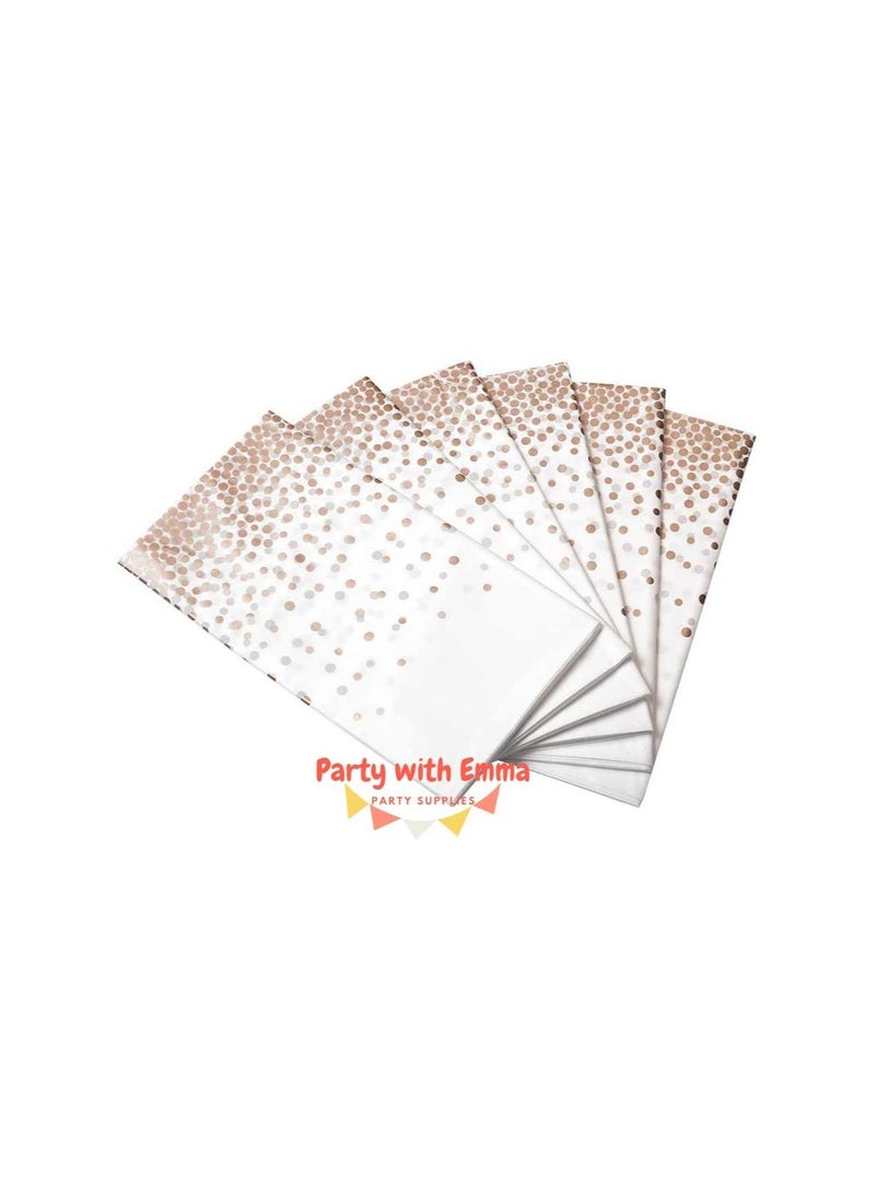 Party with Emma Disposable Party Table Cloths Wedding Bridal Shower Plastic Tablecloths (2 Pieces)  - Image 3