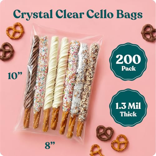 Pack It Chic - 8” X 10” (200 Pack) Clear Resealable Cello Poly Bags - Fits 8X10 Prints, Photos, Artwork - Self Seal - Image 2