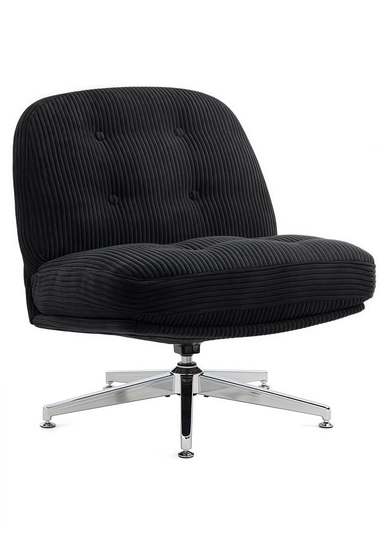 Generic Swivel Accent Chair, Cozy Living Room Chair, Comfy Reading Chair, Criss Cross Chair, Fabric Reading Sofa Chair with Wide Seat, Deep Cushion, 115° Tilt for Living Room, Bedroom  - Image 1