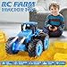 IJIGU Remote Control Tractor Toys Light Up Farm Monster Trucks Toy for Boys 3 4 5 6 7 Year Old 24 Ghz RC Tractor Toys Ideal Christmas Birthday Gifts for Kids - Image 4