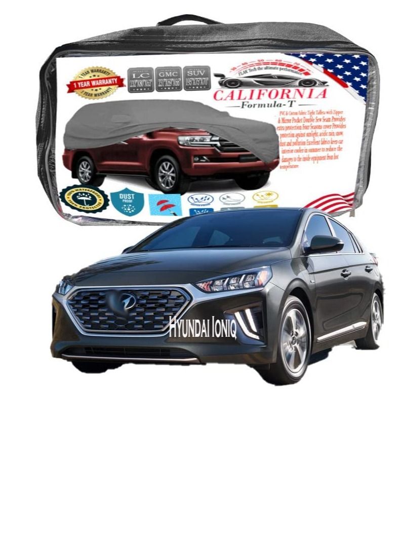California formula-T California Car body Cover Windproof  Scratch Resistant Cover with Working Gloves Hyundai Ioniq 