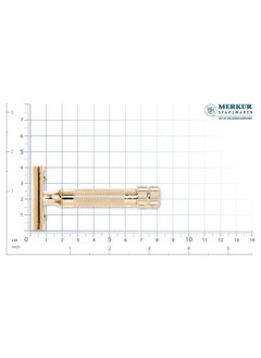 Merkur Classic 2-Piece Double Edge Safety Razor Gold Plated, 1 Count  - Image 1
