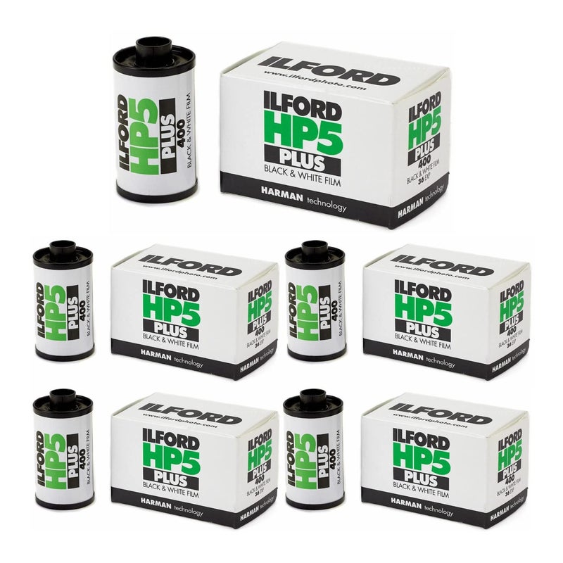Ilford HP5 Plus ISO 400 35mm Black & White 36 Exposure Film Rolls (Pack of 5) - Image 1