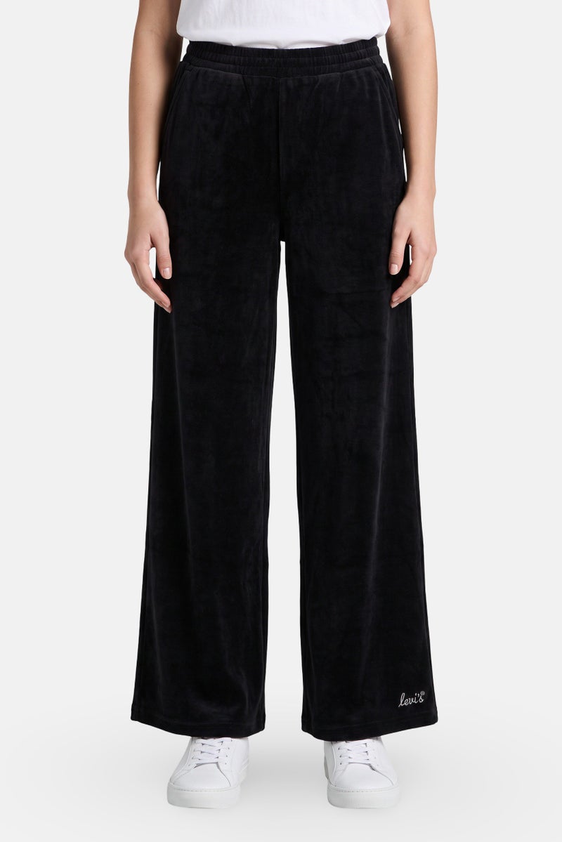 Levi's Kids Girl Velvet Wide Leg Pants, Black - Image 1