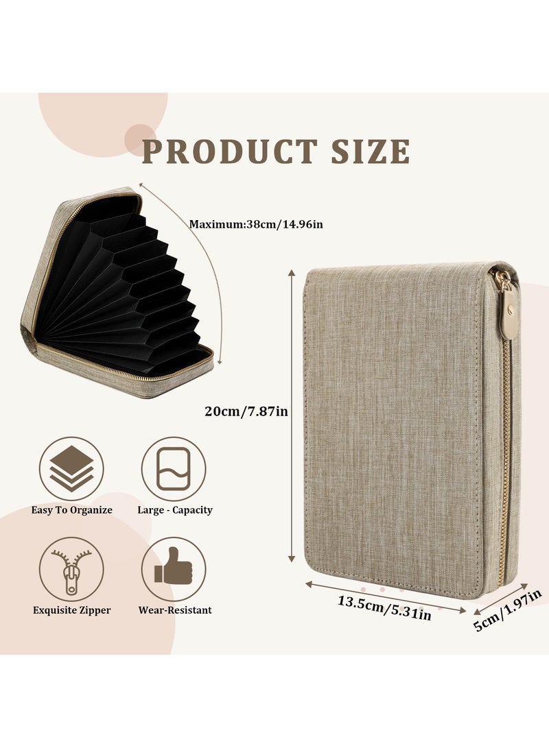 عام حقيبة تخزين أدوات الحياكة اليدوية، حقيبة دائرية لإبر الكروشيه، مصنوعة من قماش الأوكسفورد، منظم عملي ومتين. - Image 3