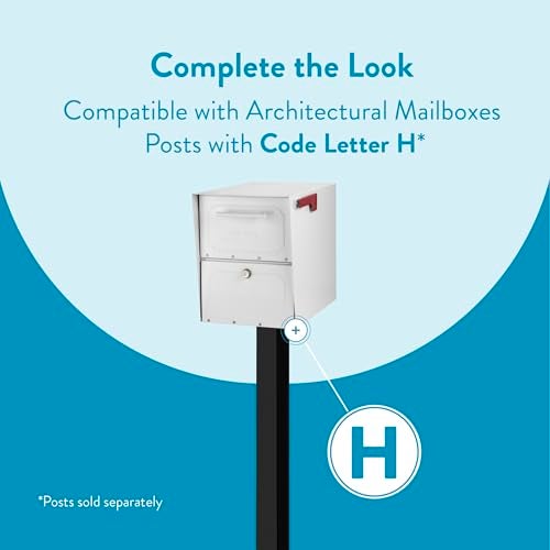 Architectural Mailboxes Oasis Classic Large High Security Parcel Mailbox, White - Image 5