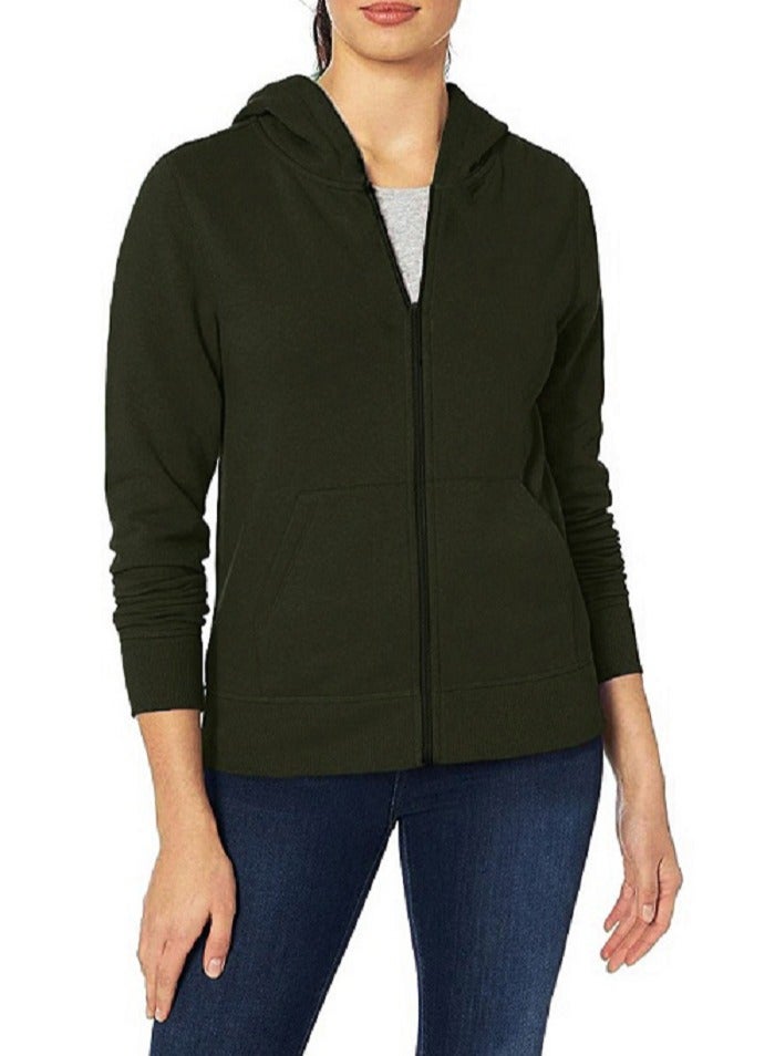 general Sweatshirt dark green zipper - Image 1