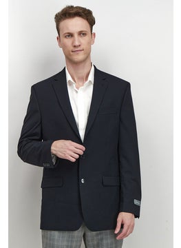 Geoffrey Beene Men Classic Fit Long Sleeve Textured Suit Jacket, Black  - Image 1