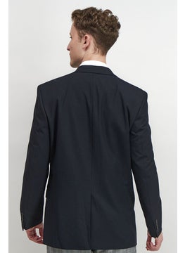 Geoffrey Beene Men Classic Fit Long Sleeve Textured Suit Jacket, Black  - Image 3