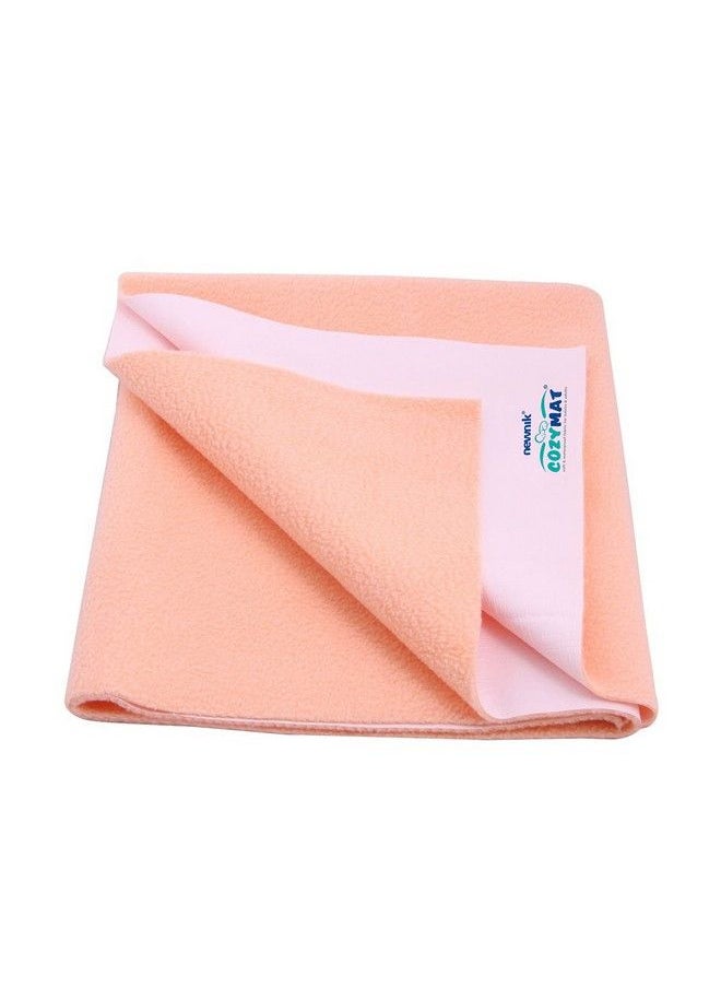 Newnik - Premium Quick Water Resistant Dry Sheet Waterproof Baby Bed Protector Sheet Mattress Protect (Size: 70Cm X 100Cm) Peach Medium - Image 1